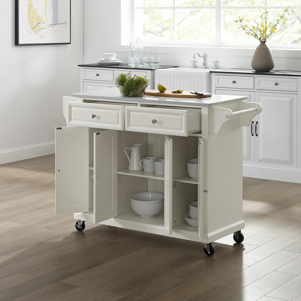 Full Size Stone Top Kitchen Cart. Picture 3