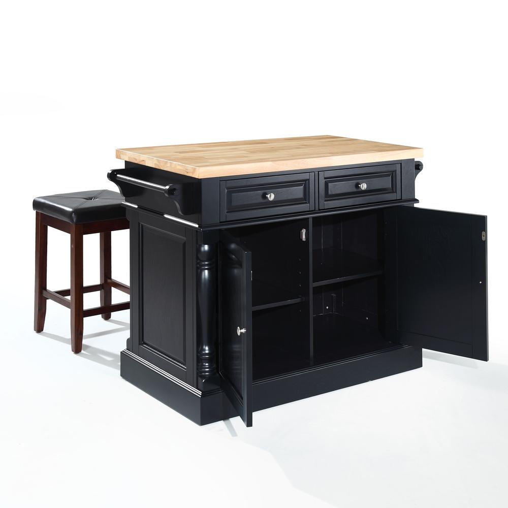 Oxford Kitchen Island W/Square Seat Stools. Picture 5
