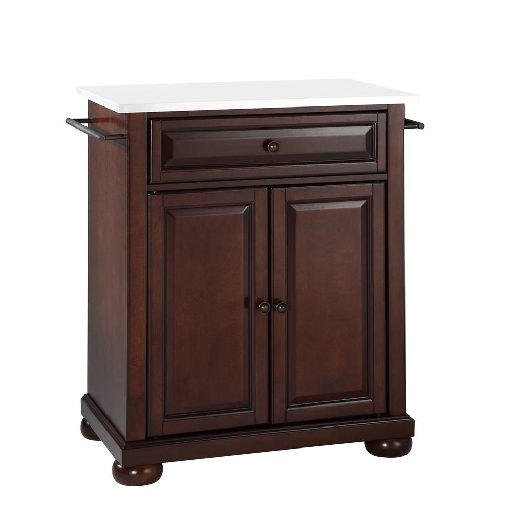 Alexandria Stone Top Portable Kitchen Island/Cart. Picture 1