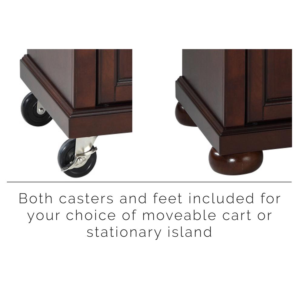 Alexandria Stone Top Portable Kitchen Island/Cart. Picture 8