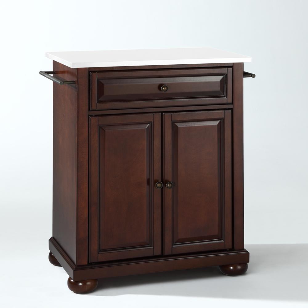 Alexandria Stone Top Portable Kitchen Island/Cart. Picture 11