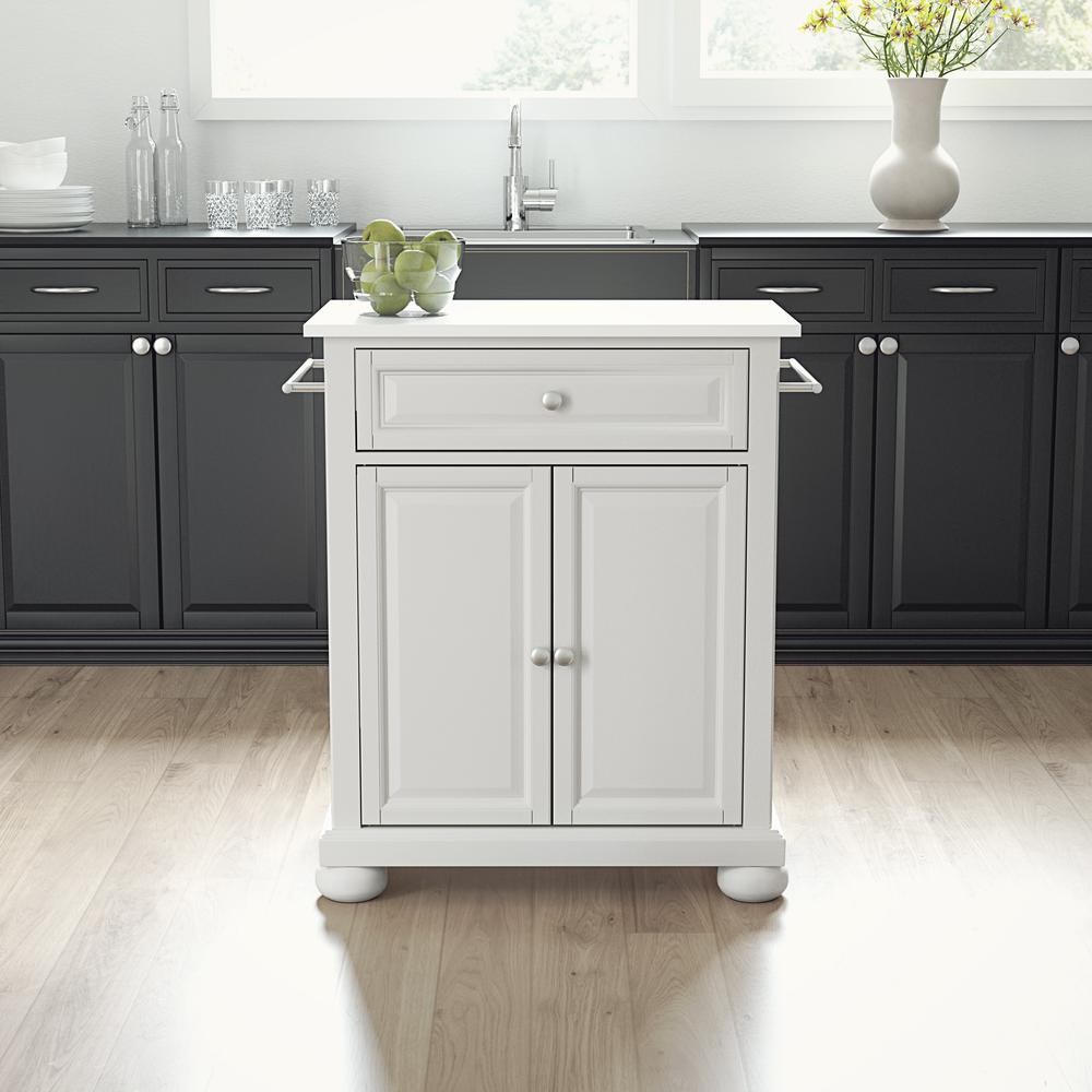 Alexandria Stone Top Portable Kitchen Island/Cart. Picture 2