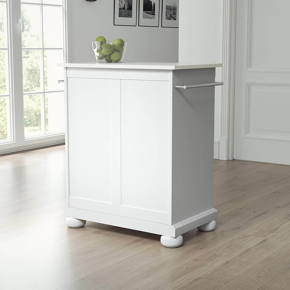 Alexandria Stone Top Portable Kitchen Island/Cart. Picture 4