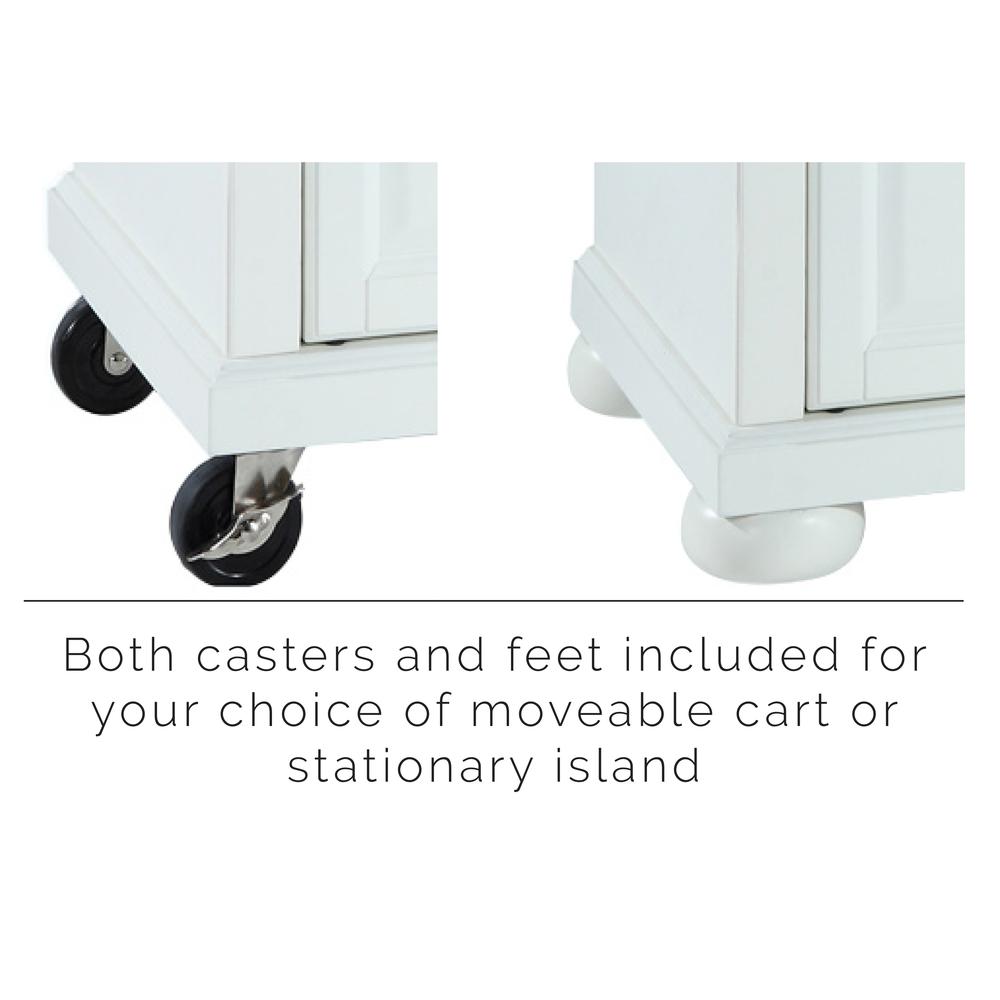 Alexandria Stone Top Portable Kitchen Island/Cart. Picture 8