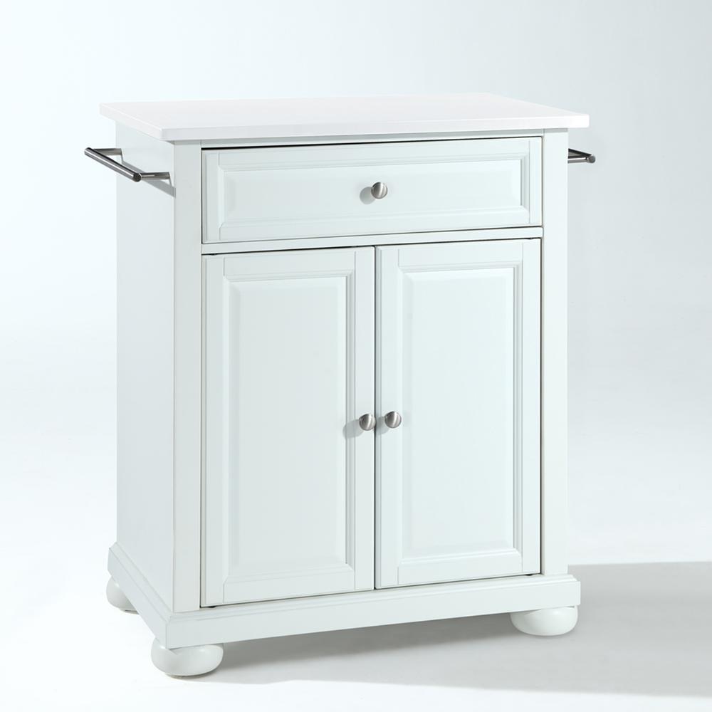 Alexandria Stone Top Portable Kitchen Island/Cart. Picture 11