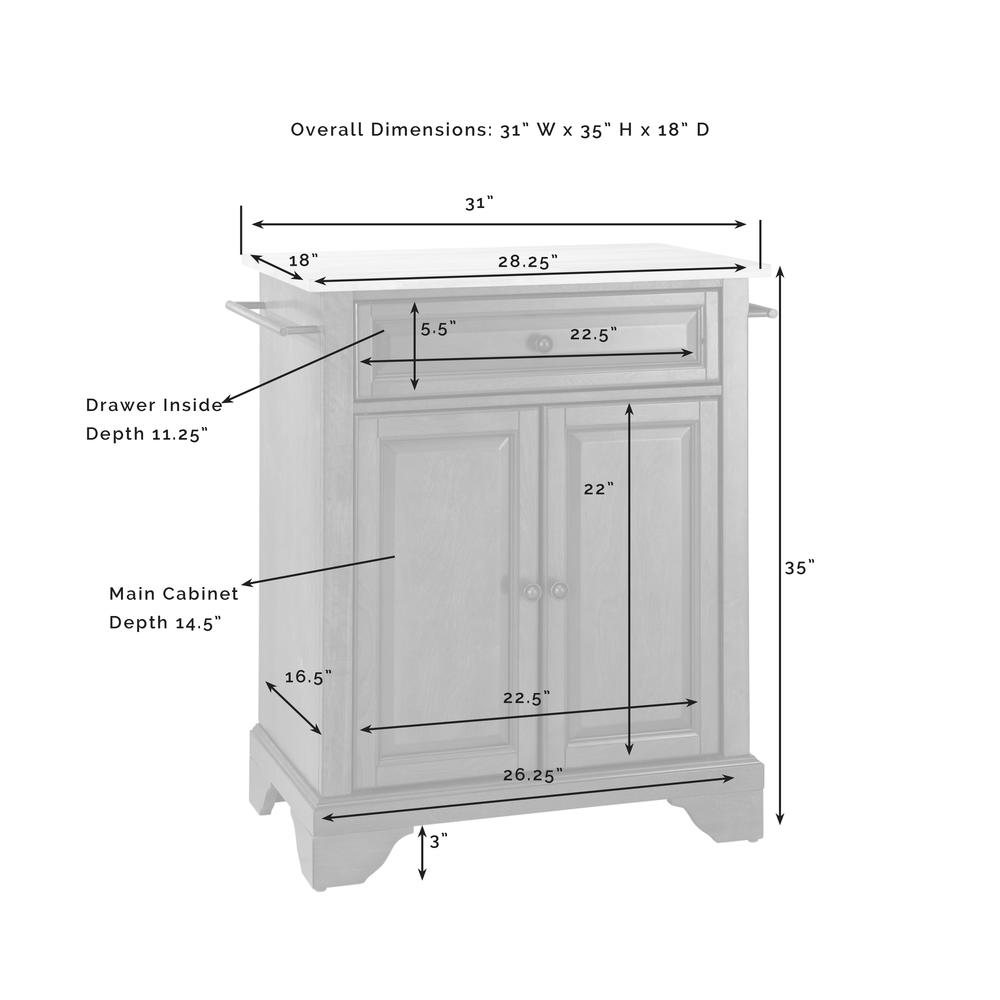 Lafayette Stone Top Portable Kitchen Island/Cart. Picture 12