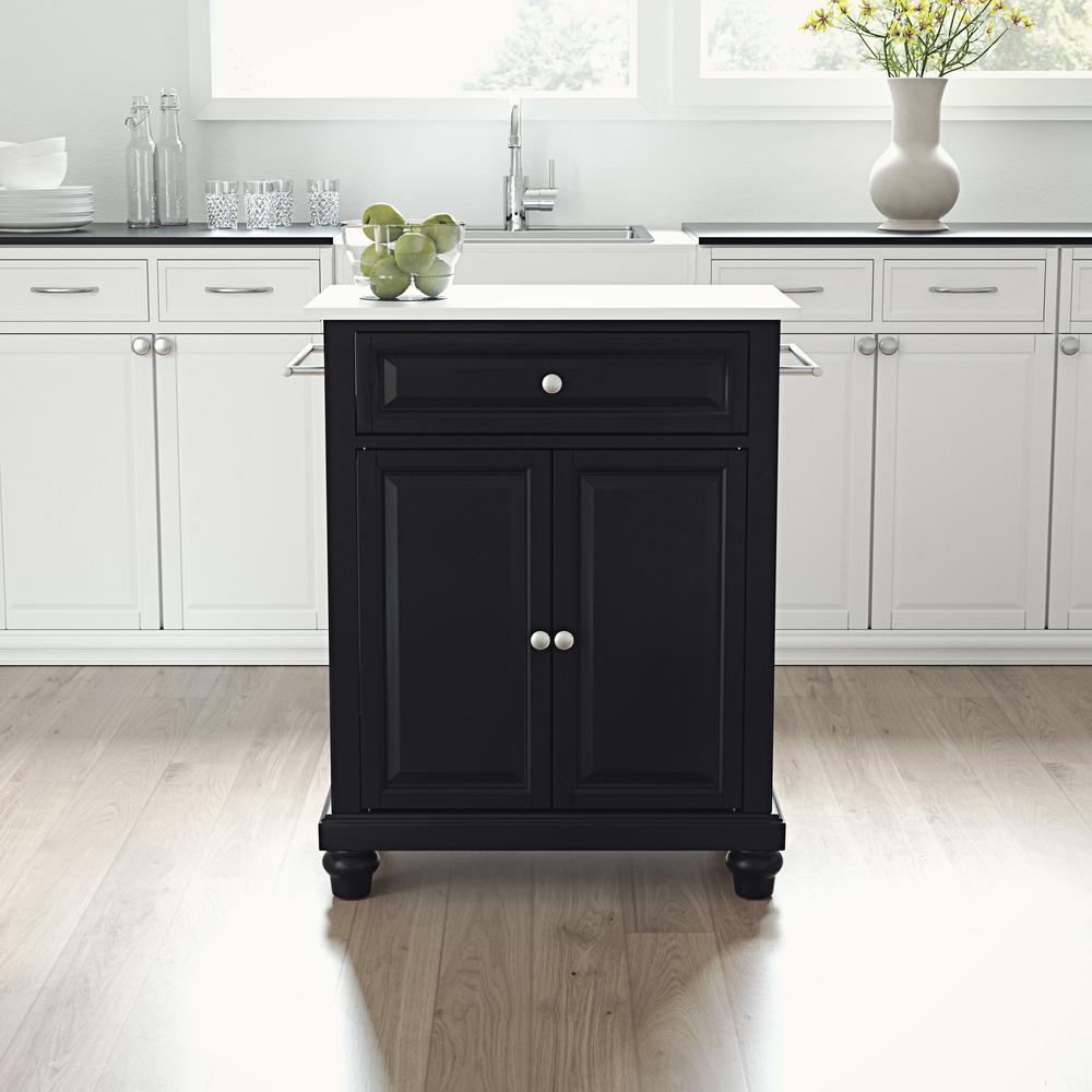 Cambridge Stone Top Portable Kitchen Island/Cart. Picture 2