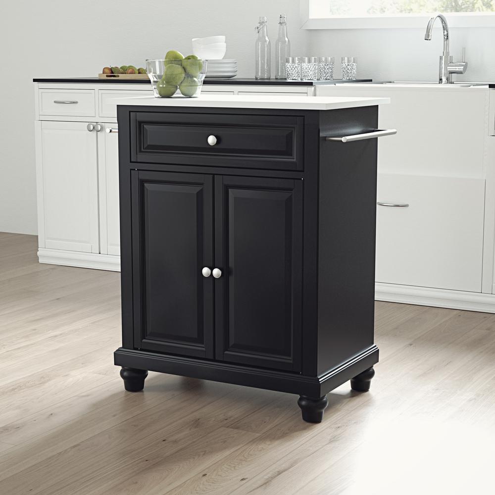 Cambridge Stone Top Portable Kitchen Island/Cart. Picture 3
