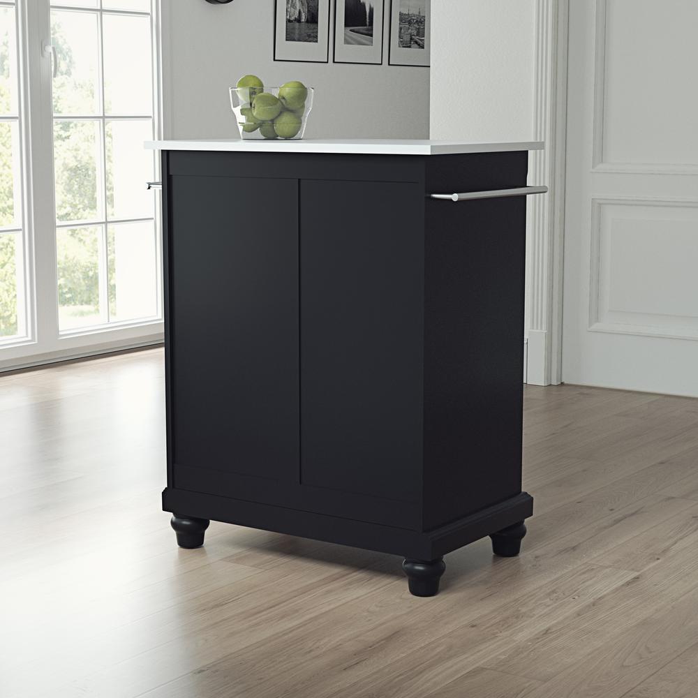 Cambridge Stone Top Portable Kitchen Island/Cart. Picture 4