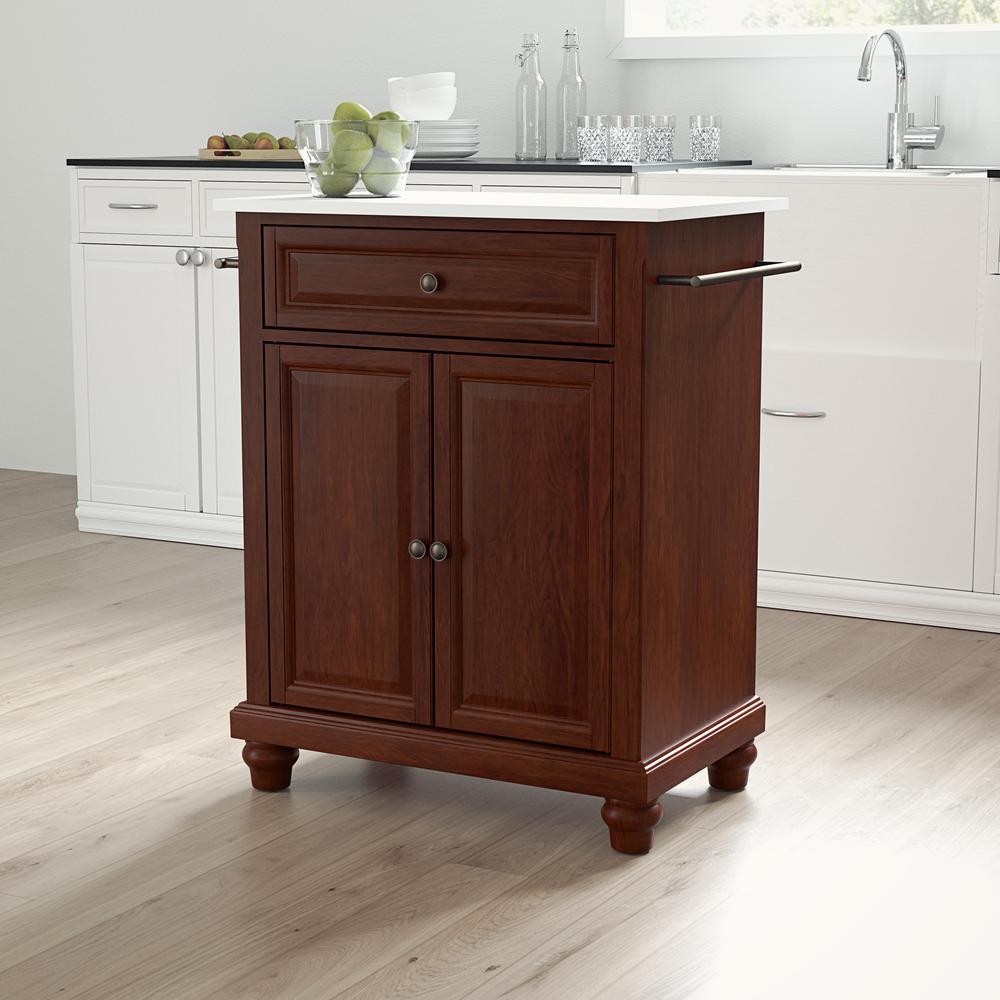 Cambridge Stone Top Portable Kitchen Island/Cart. Picture 3
