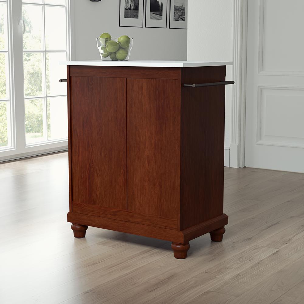 Cambridge Stone Top Portable Kitchen Island/Cart. Picture 4