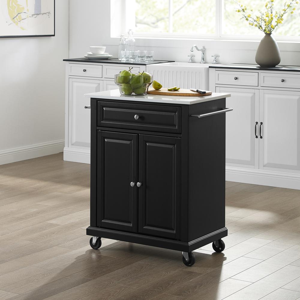 Compact Stone Top Kitchen Cart. Picture 2