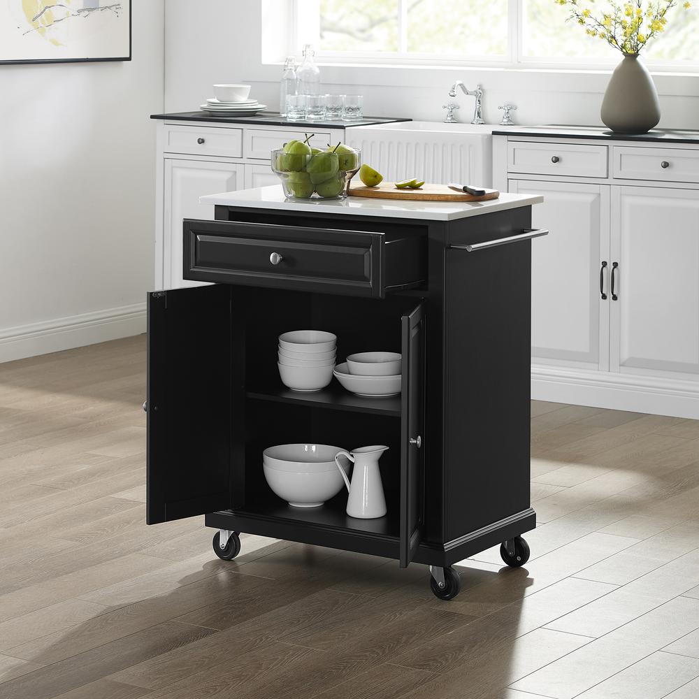 Compact Stone Top Kitchen Cart. Picture 3