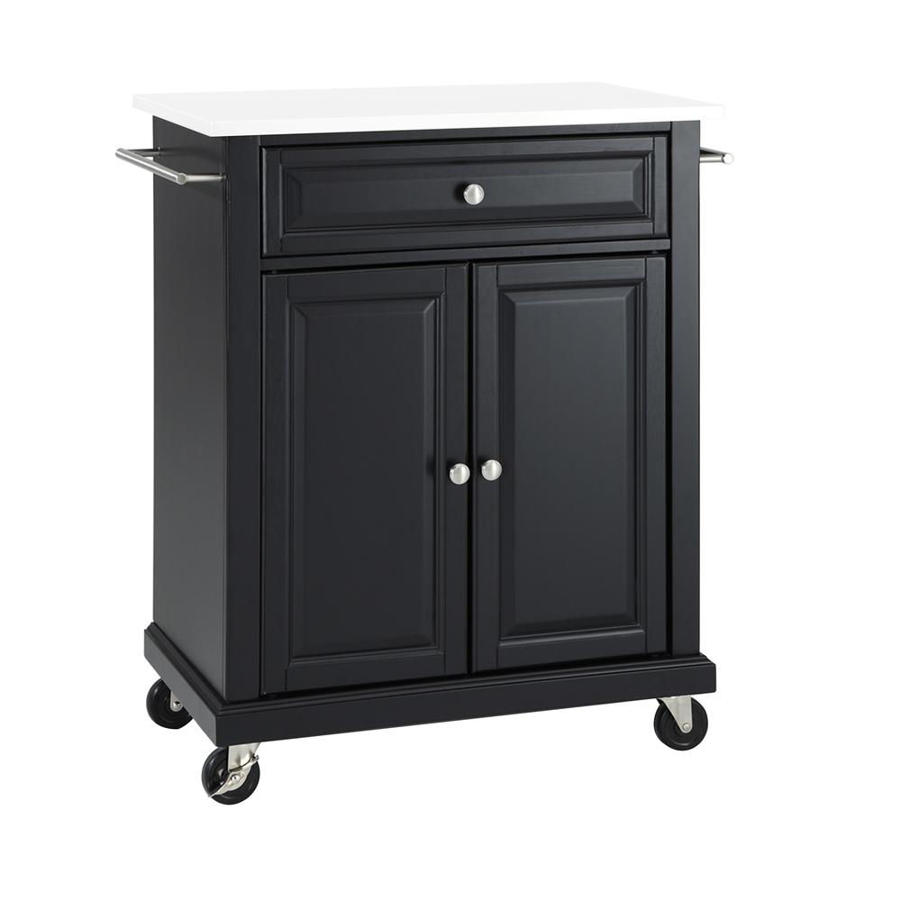Compact Stone Top Kitchen Cart. Picture 1