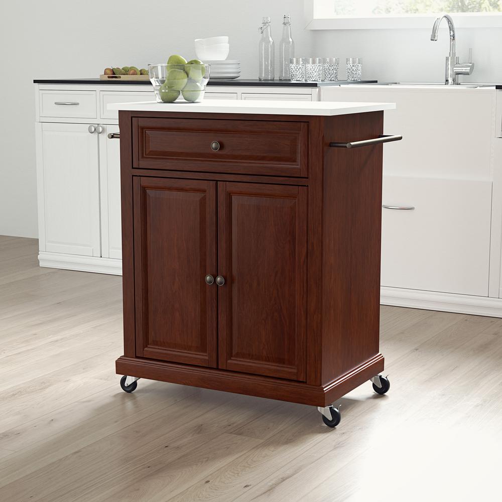 Compact Stone Top Kitchen Cart. Picture 3