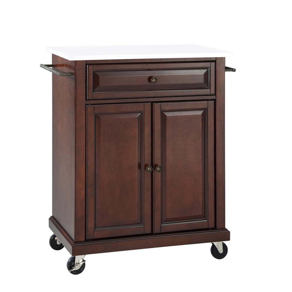Compact Stone Top Kitchen Cart. Picture 1