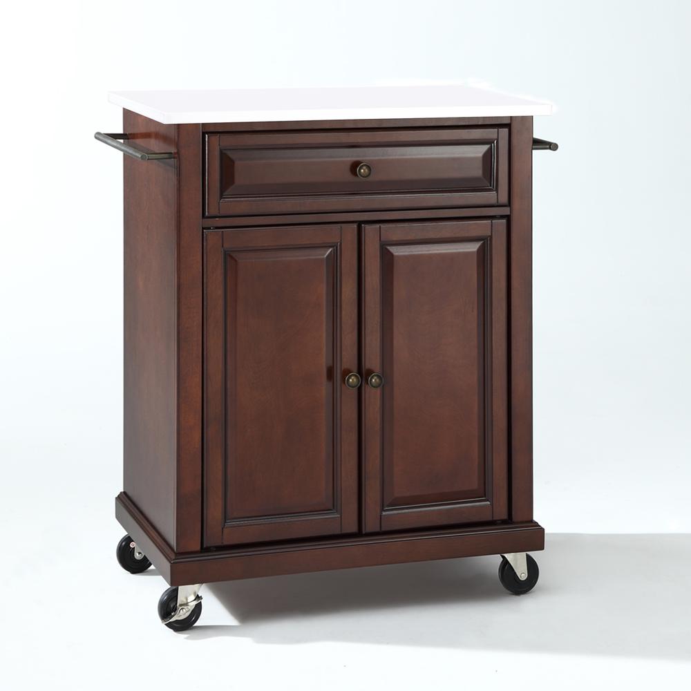 Compact Stone Top Kitchen Cart. Picture 7