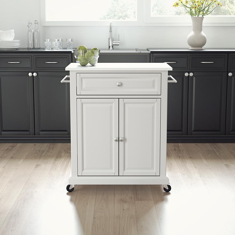 Compact Stone Top Kitchen Cart. Picture 2