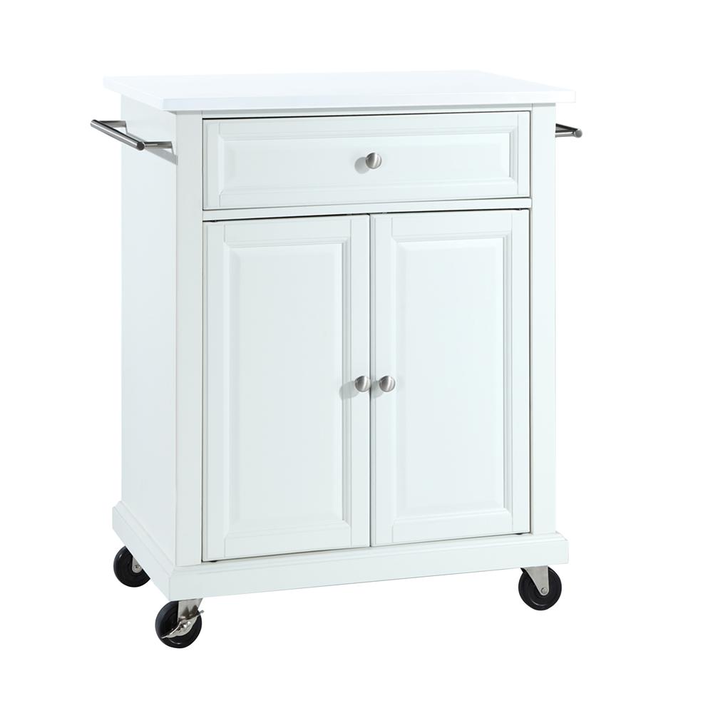 Compact Stone Top Kitchen Cart. Picture 1