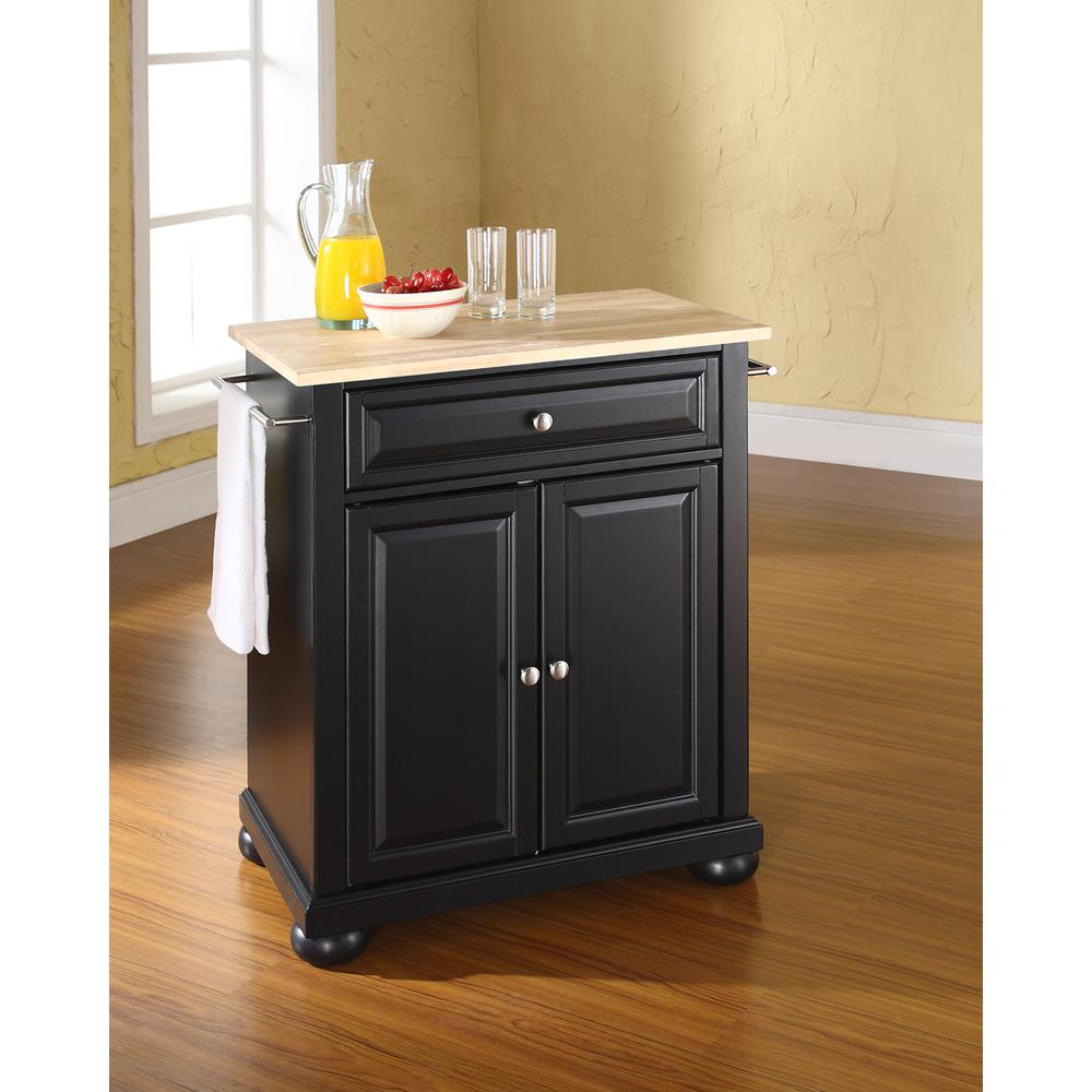 Alexandria Wood Top Portable Kitchen Island/Cart. Picture 2