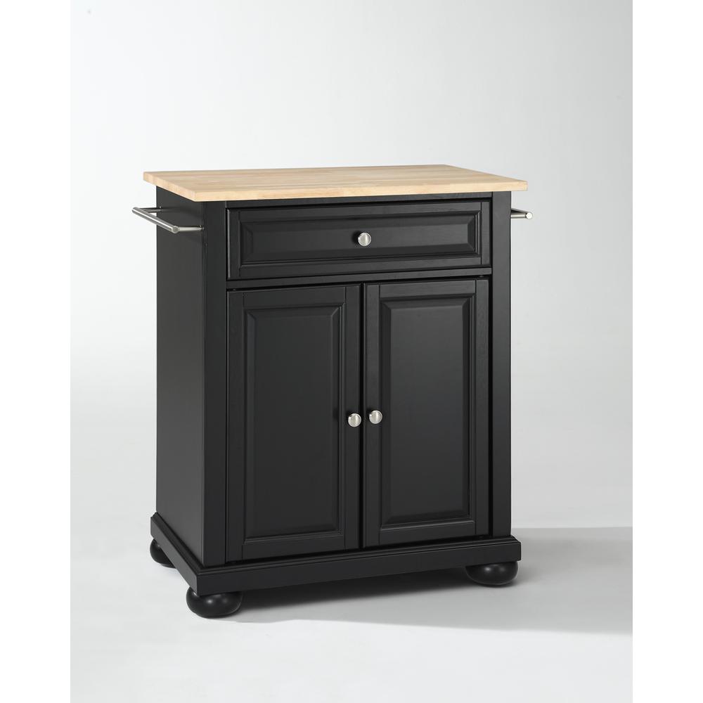 Alexandria Wood Top Portable Kitchen Island/Cart. Picture 1