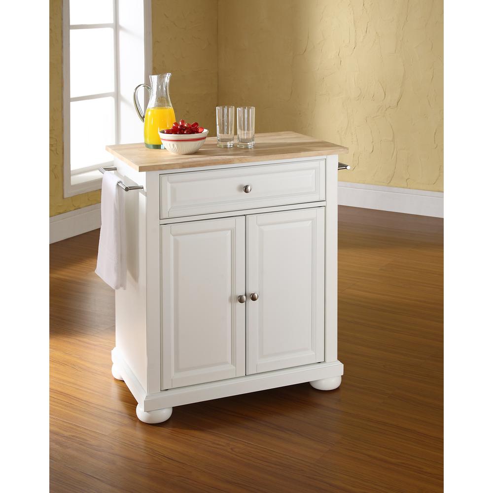 Alexandria Wood Top Portable Kitchen Island/Cart. Picture 2