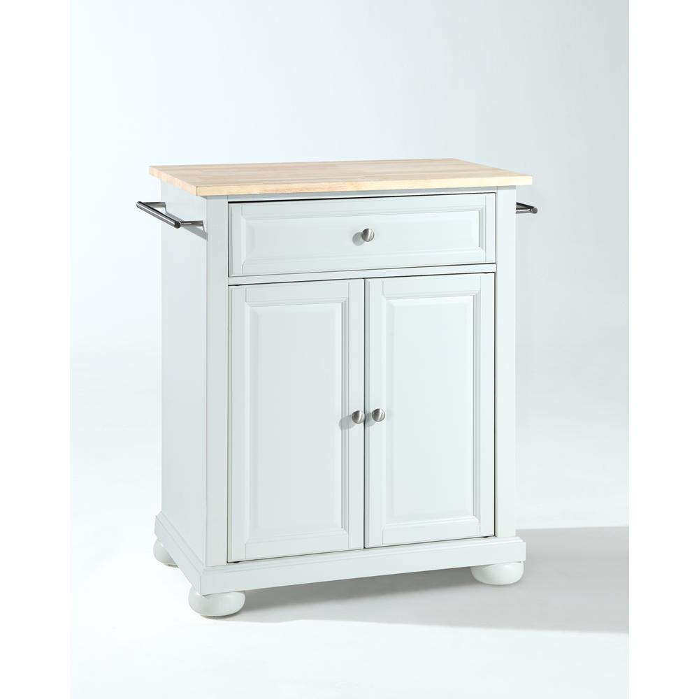 Alexandria Wood Top Portable Kitchen Island/Cart. Picture 1