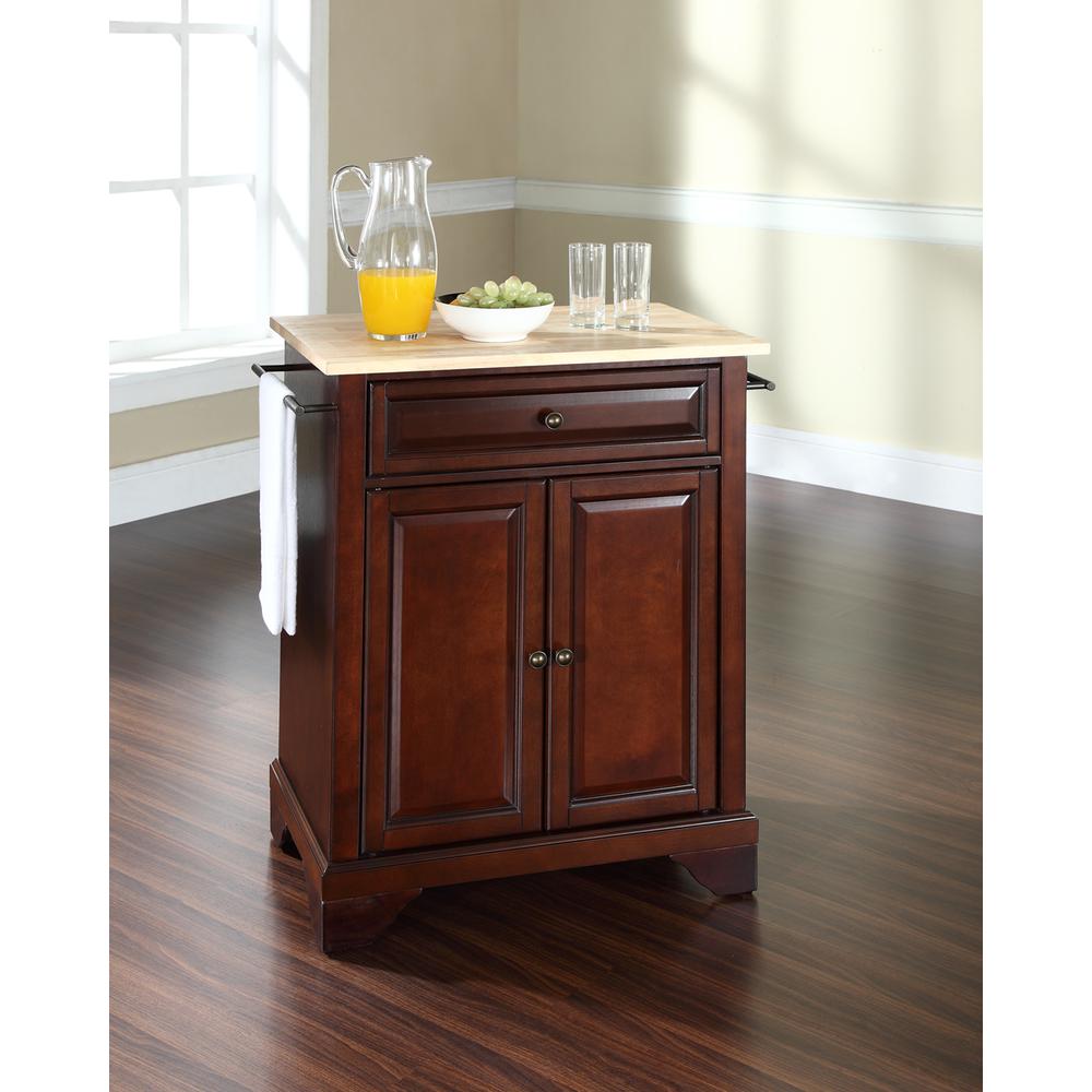 Lafayette Wood Top Portable Kitchen Island/Cart. Picture 2