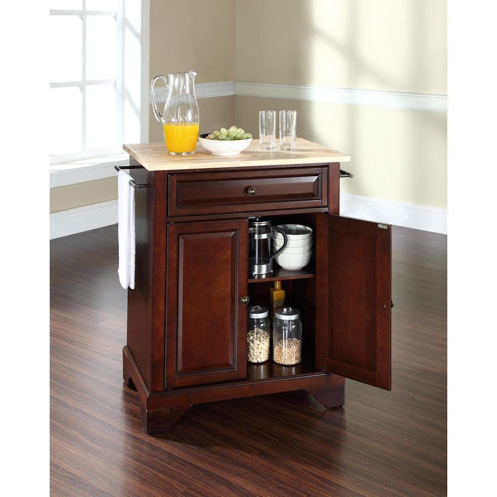 Lafayette Wood Top Portable Kitchen Island/Cart. Picture 3