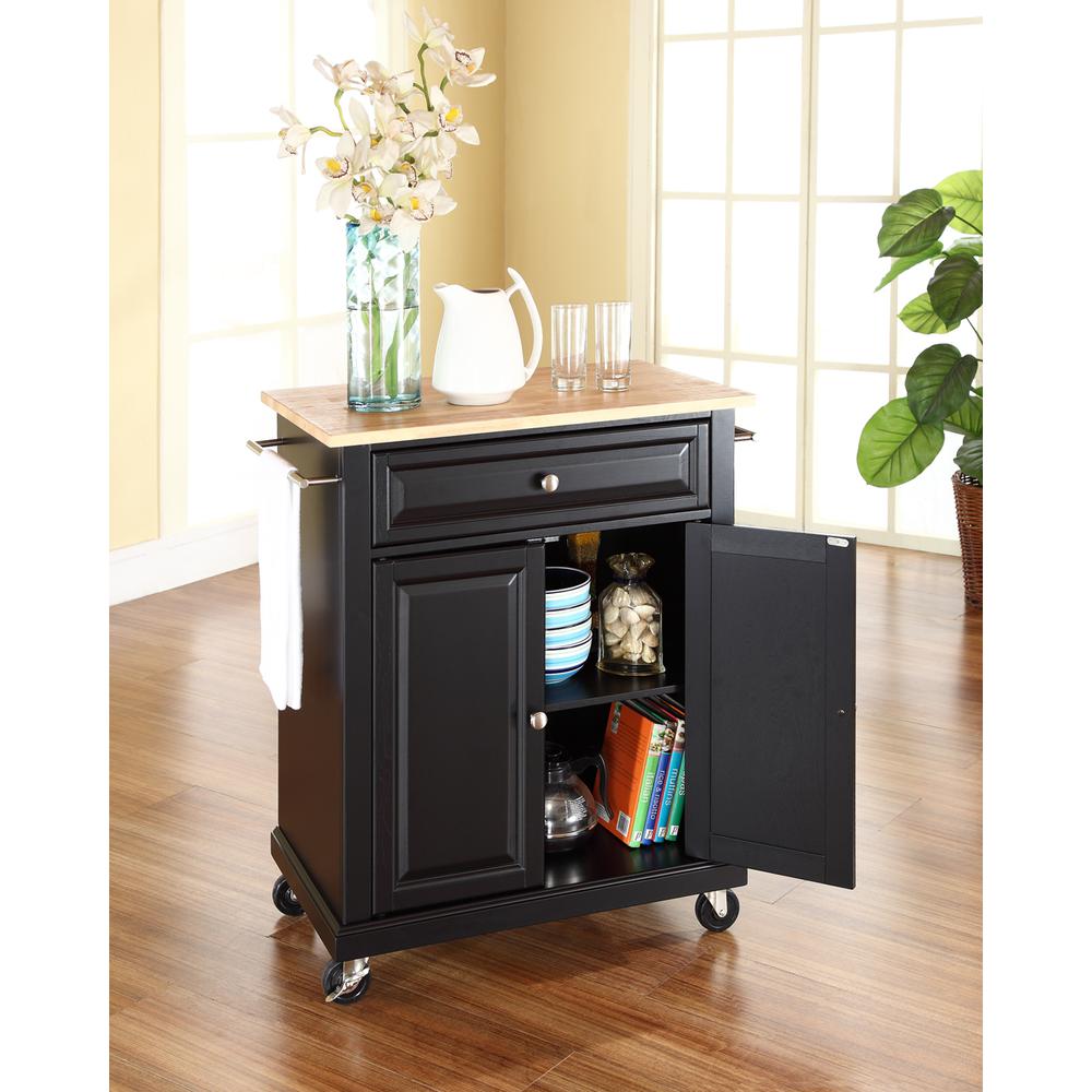 Compact Wood Top Kitchen Cart. Picture 3
