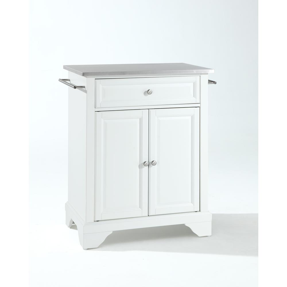 Lafayette Stainless Steel Top Portable Kitchen Island/Cart. Picture 1