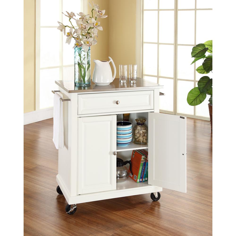 Compact Stainless Steel Top Kitchen Cart. Picture 3