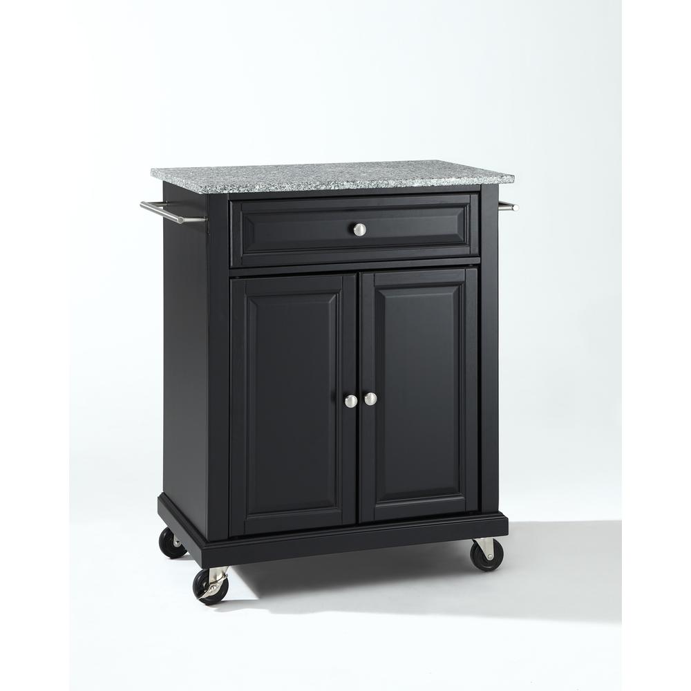 Compact Granite Top Kitchen Cart. Picture 1