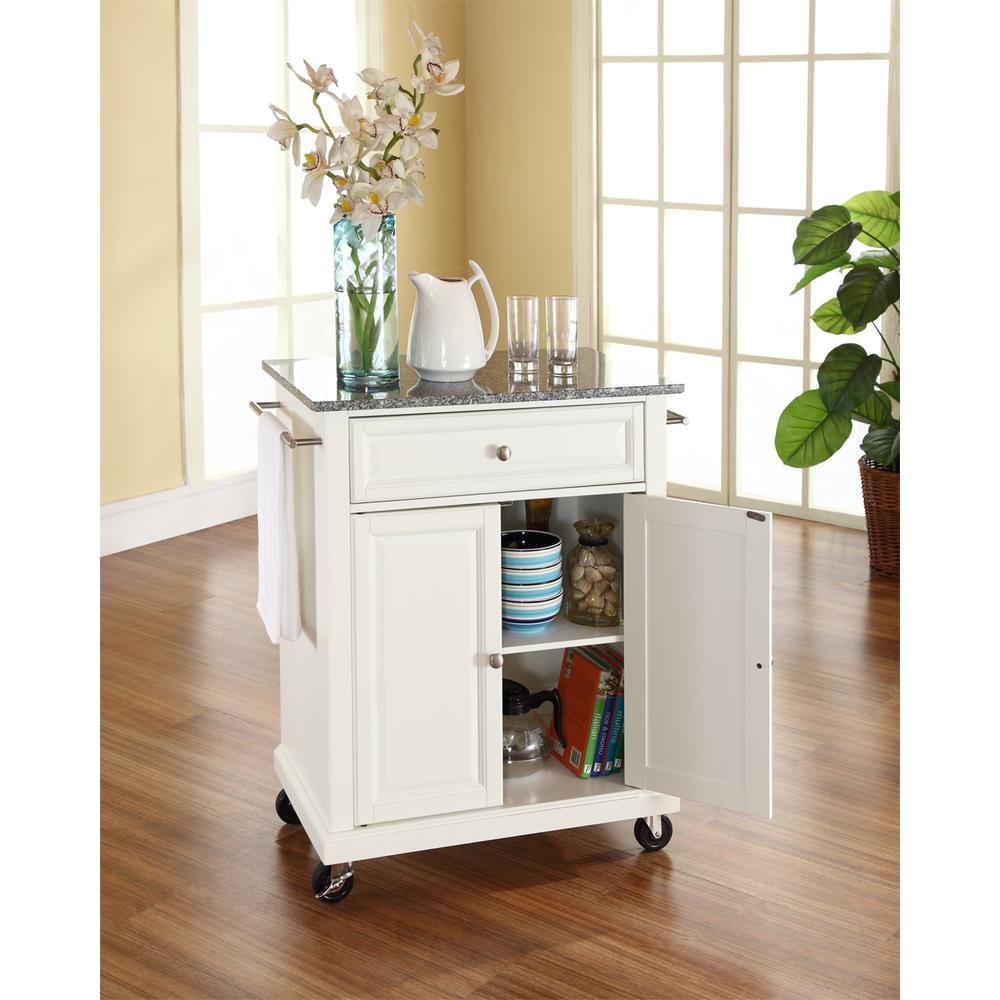 Compact Granite Top Kitchen Cart. Picture 3