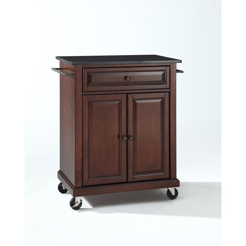 Compact Granite Top Kitchen Cart. Picture 1