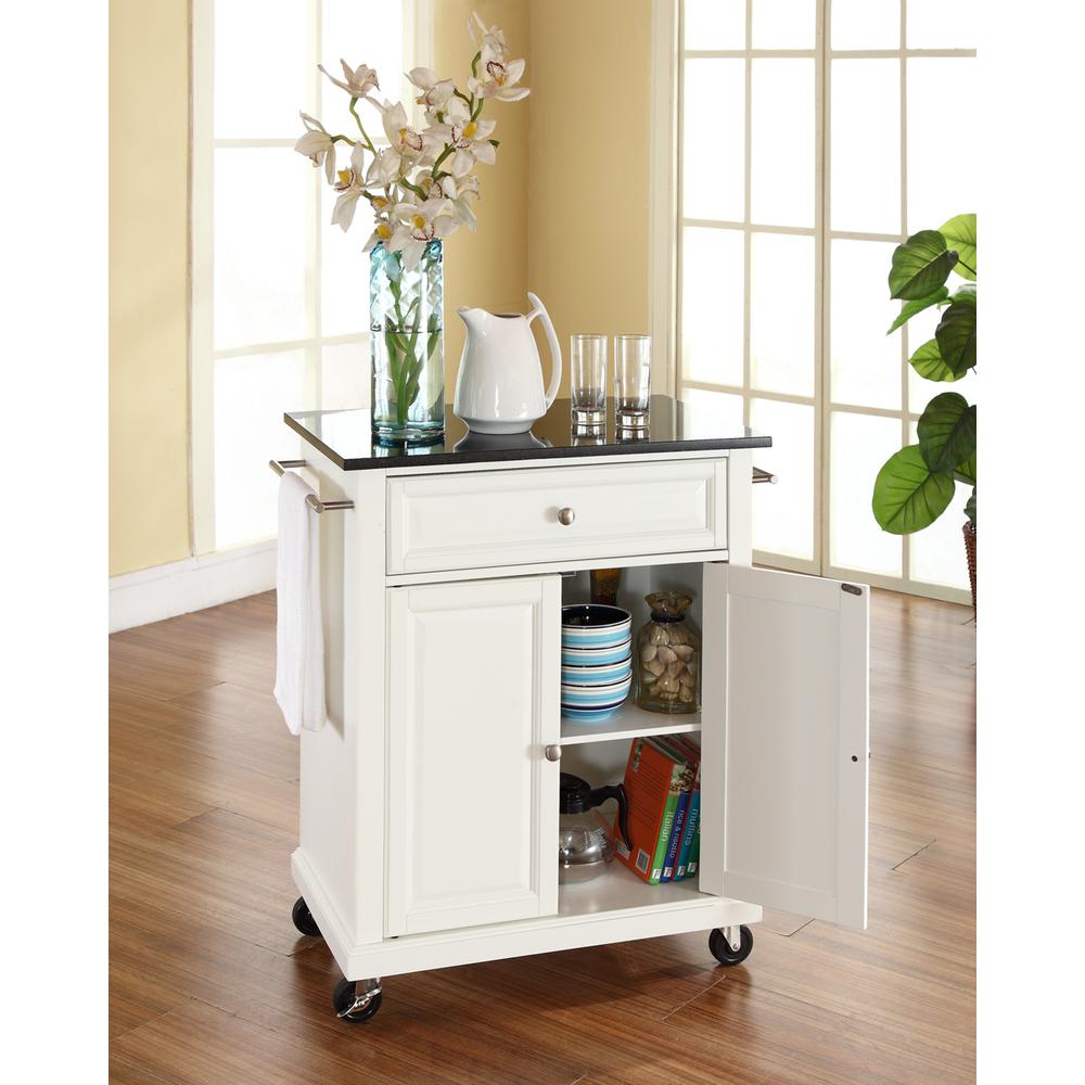 Compact Granite Top Kitchen Cart. Picture 3