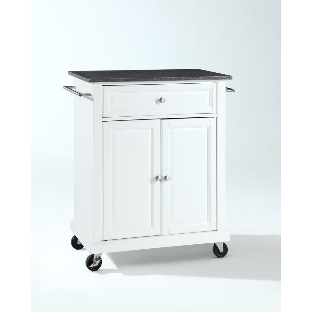 Compact Granite Top Kitchen Cart. Picture 1