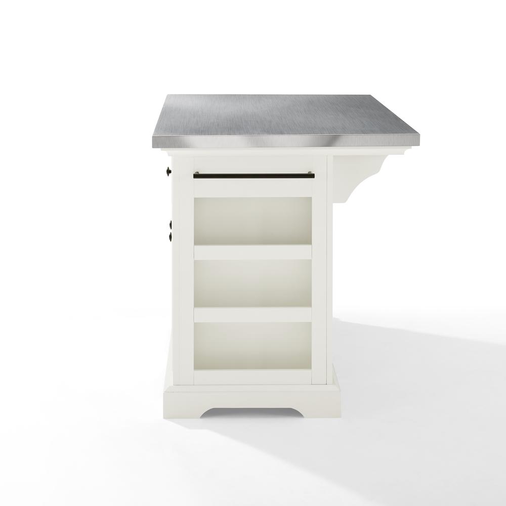 Julia Kitchen Island White/Stainless Steel. Picture 14