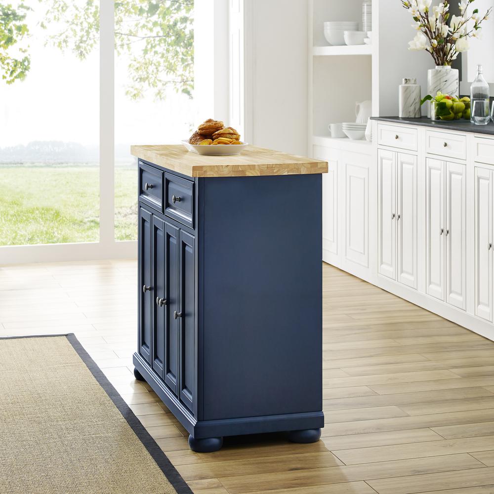 Madison Kitchen Island Navy. Picture 5