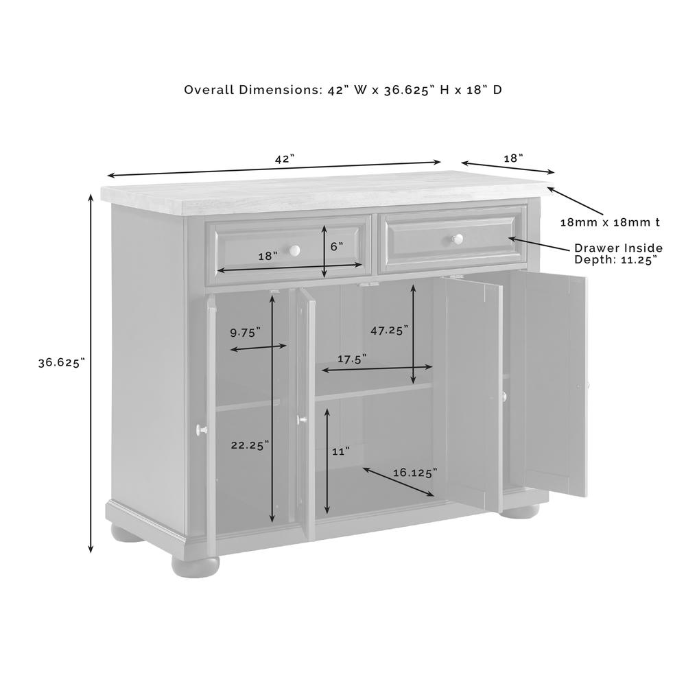 Madison Kitchen Island Navy. Picture 16