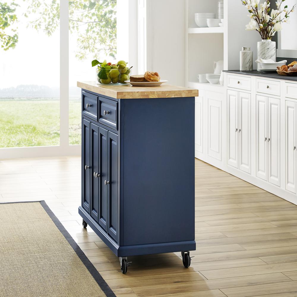 Madison Kitchen Cart Navy. Picture 5