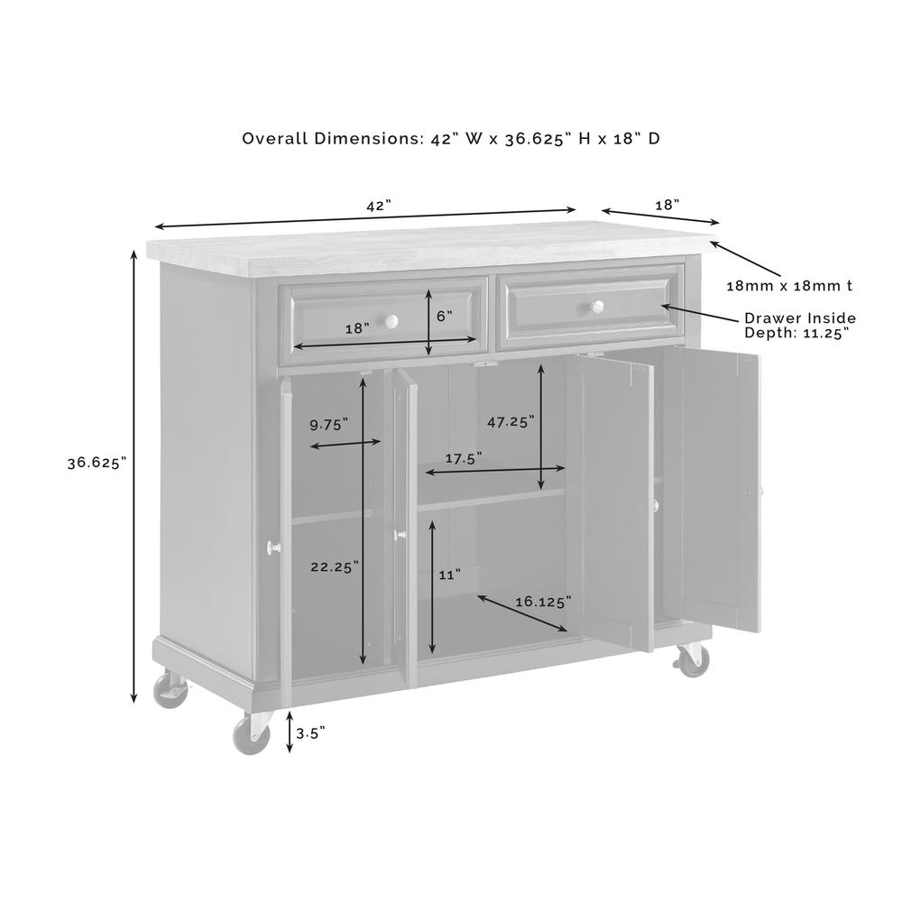 Madison Kitchen Cart Navy. Picture 14