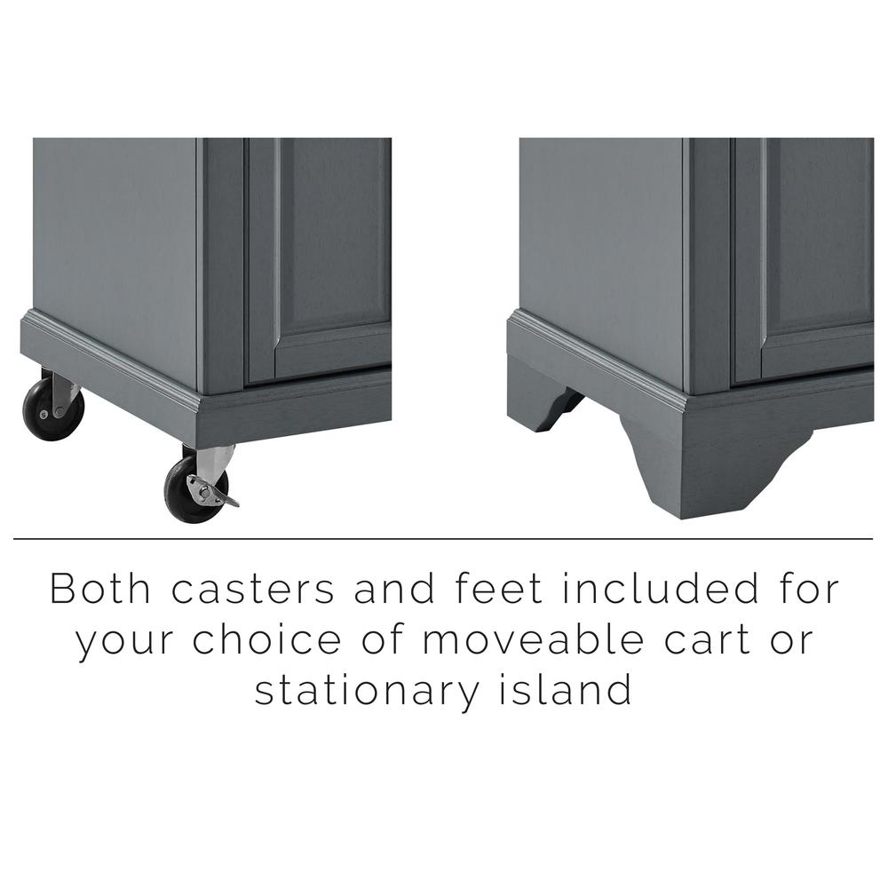Avery Kitchen Island Gray. Picture 6