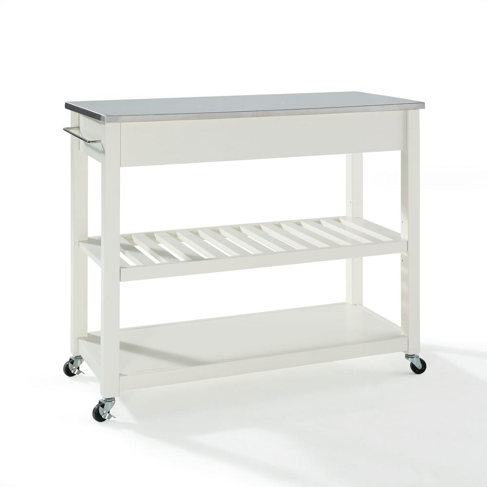 Stainless Steel Top Kitchen Prep Rolling Cart. Picture 6