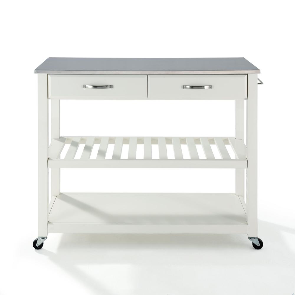 Stainless Steel Top Kitchen Prep Rolling Cart. Picture 7