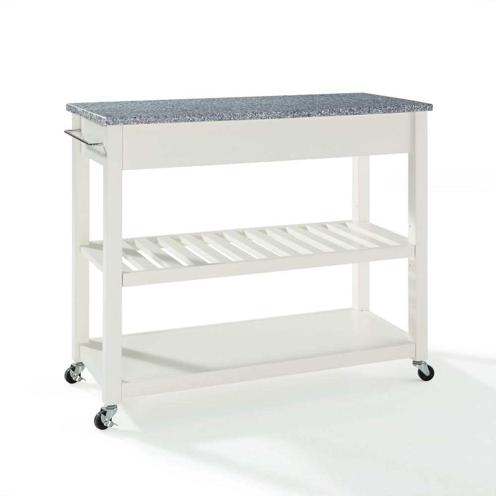 Granite Top Kitchen Prep Rolling Cart. Picture 6