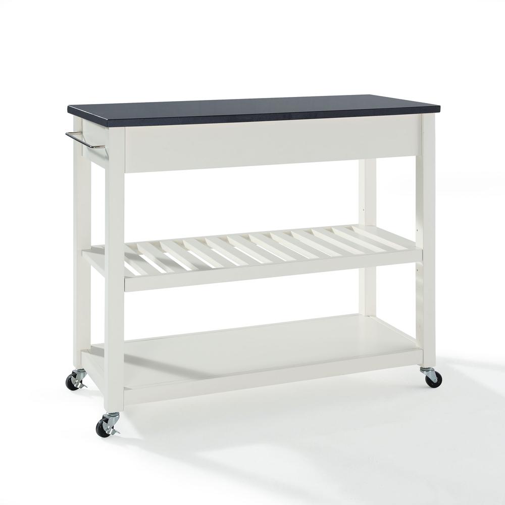 Granite Top Kitchen Prep Rolling Cart. Picture 6