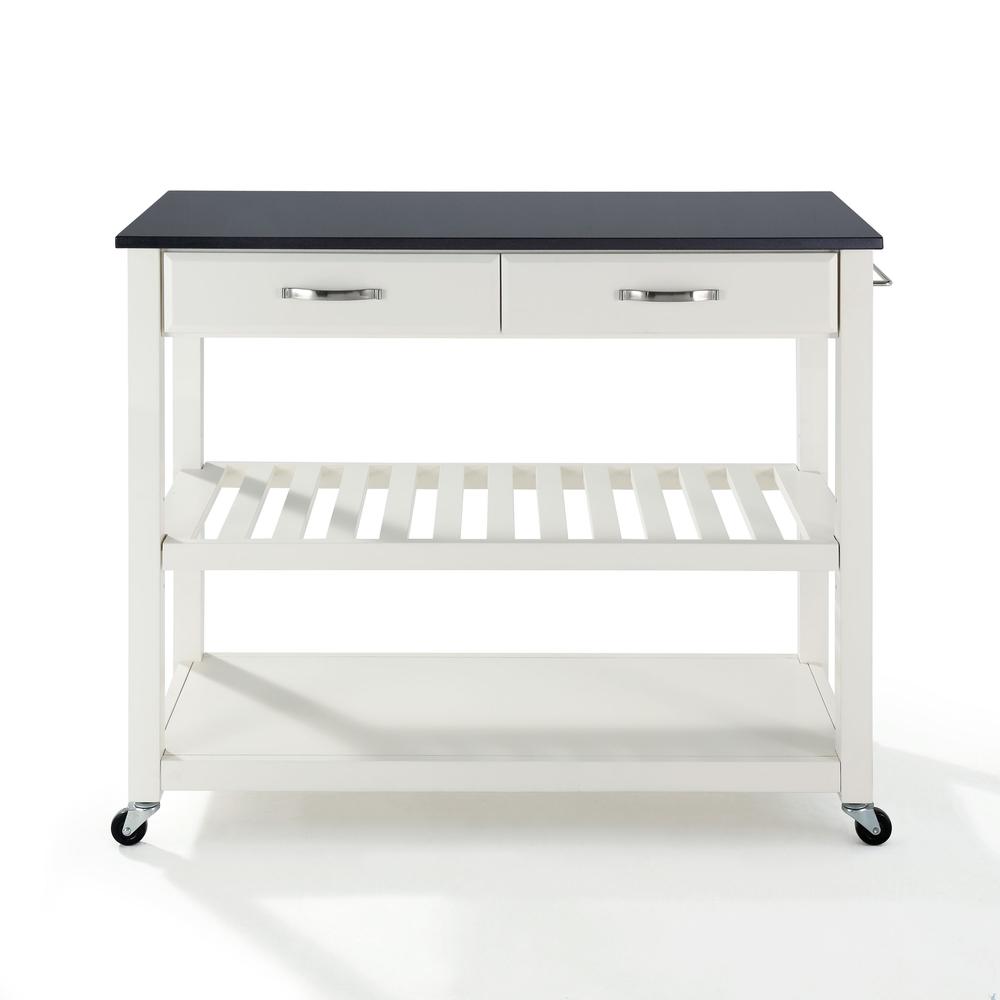 Granite Top Kitchen Prep Rolling Cart. Picture 7