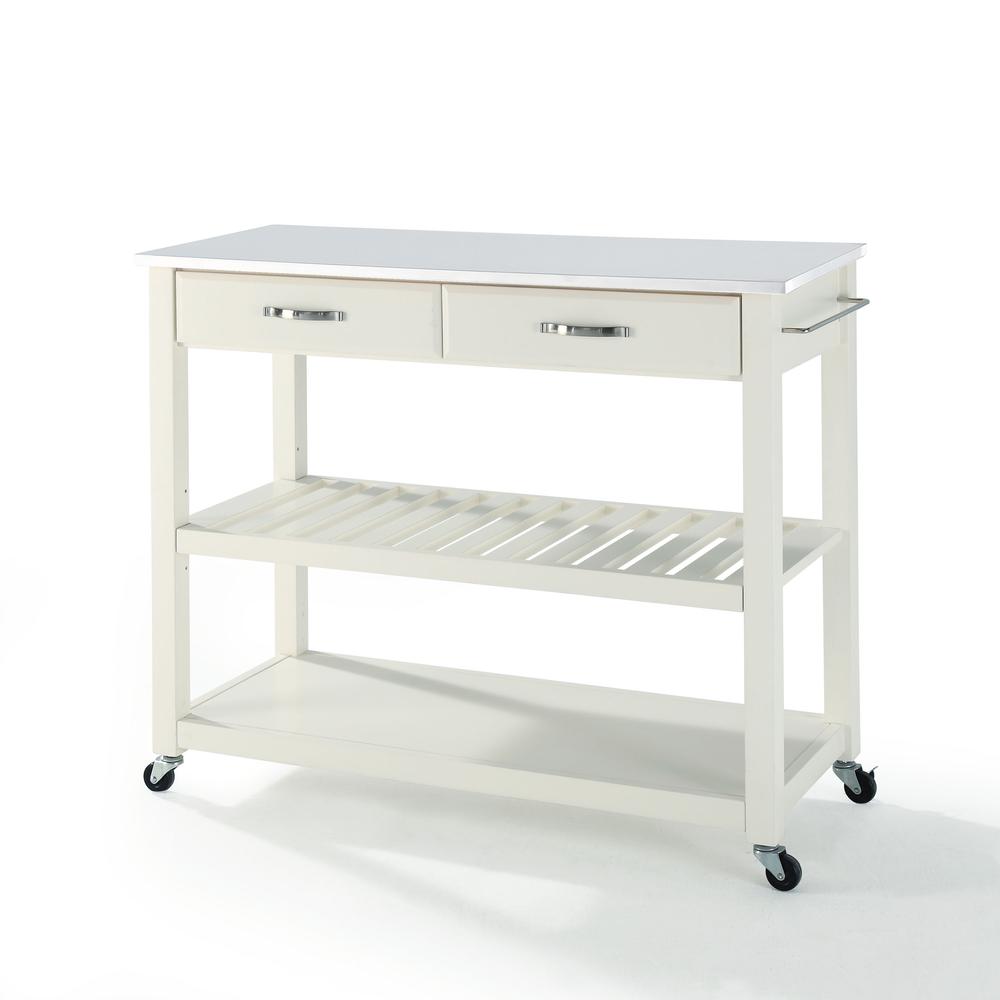 Stone Top Kitchen Prep Rolling Cart. Picture 5