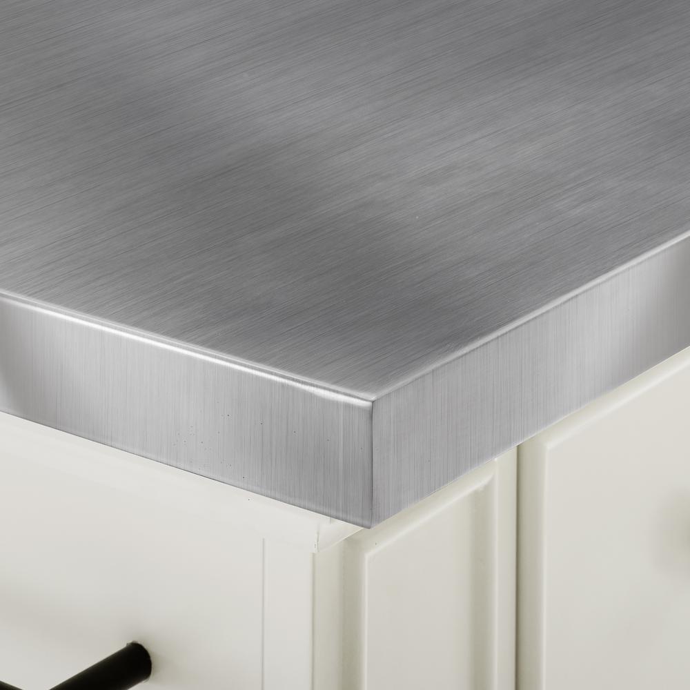 Julia Stainless Steel Top Island W/X-Back Stools. Picture 12